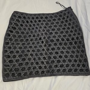 Elegant Black Woven Skirt